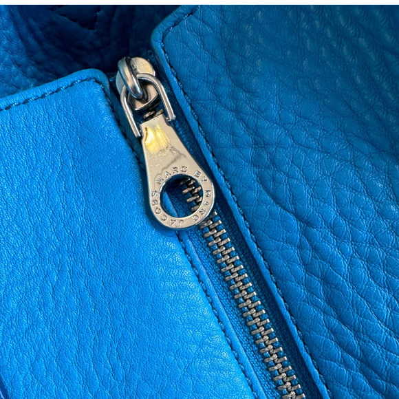 Marc by Marc Jacobs Aquamarine Bentley Winged Shoulder Bag Pebbled Leather - Picture 6 of 12